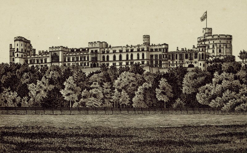 North Front, Windsor Castle by English School