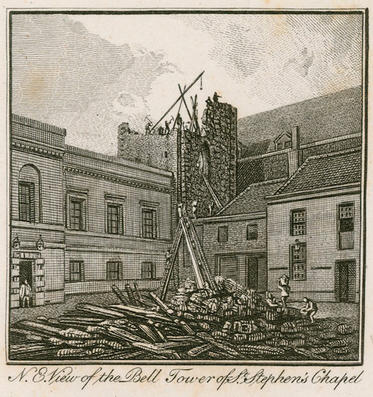 North west view of the Bell Tower of St Stephens Chapel by English School