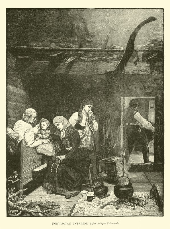 Norwegian interior by English School