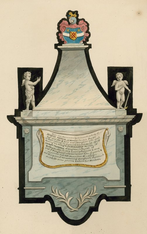 Norwood Cemetery; tomb of Francis Merick of Norcut, who died in 1702 by English School
