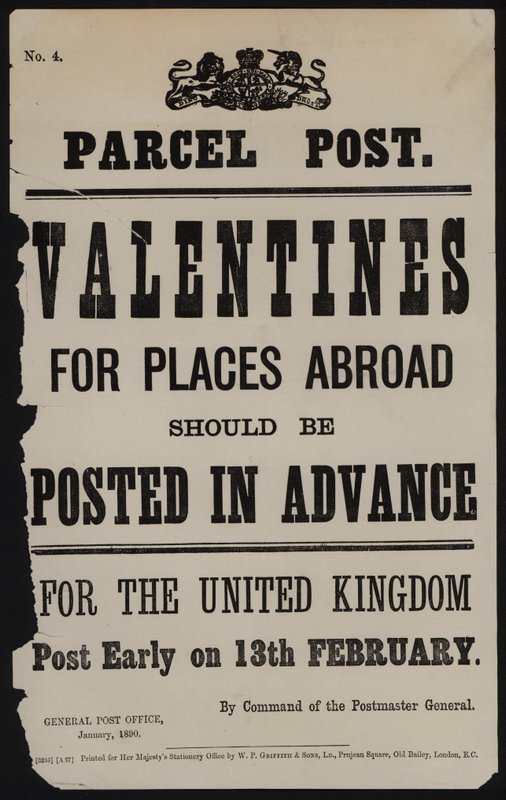 Notification of the deadline for posting Valentine