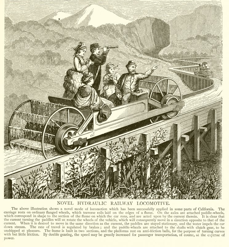 Novel Hydraulic Railway Locomotive in California by English School