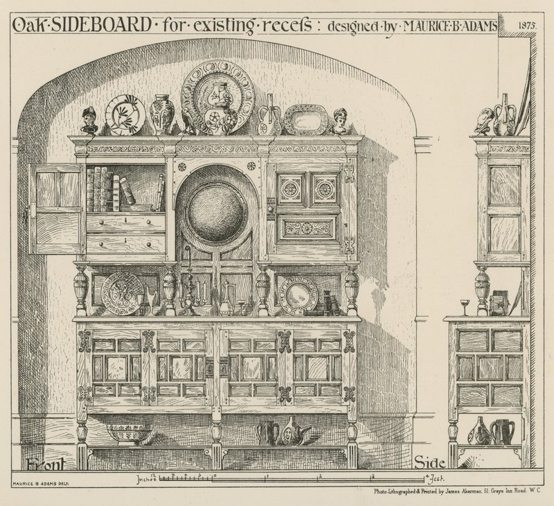 Oak Sideboard for Existing Recess by English School