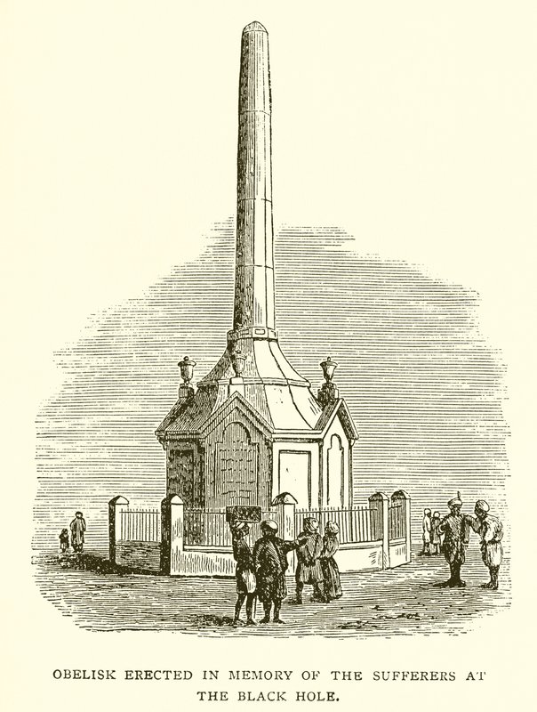 Obelisk Erected in Memory of the Sufferers at the Black Hole of Calcutta by English School