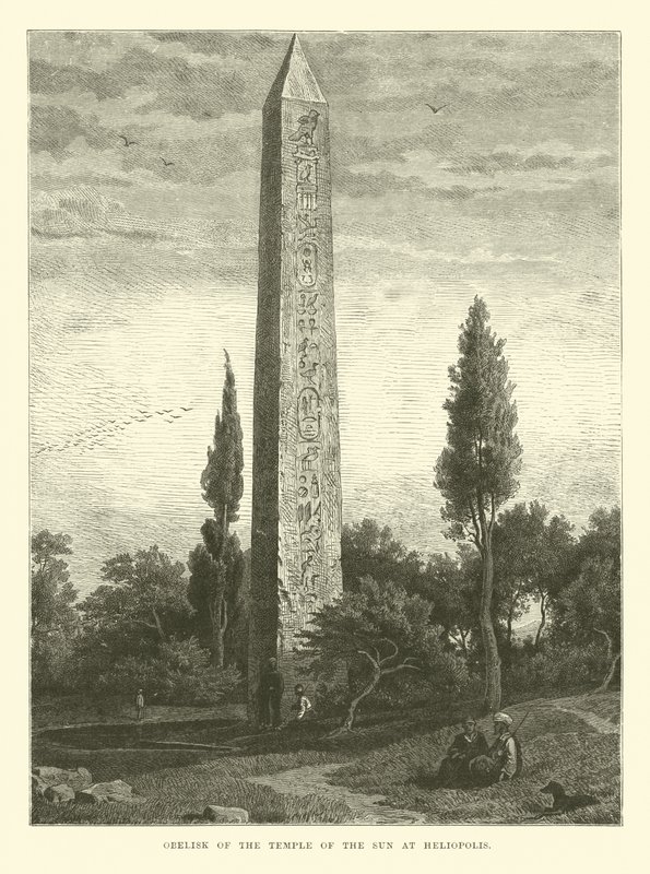 Obelisk of the Temple of the Sun at Heliopolis by English School