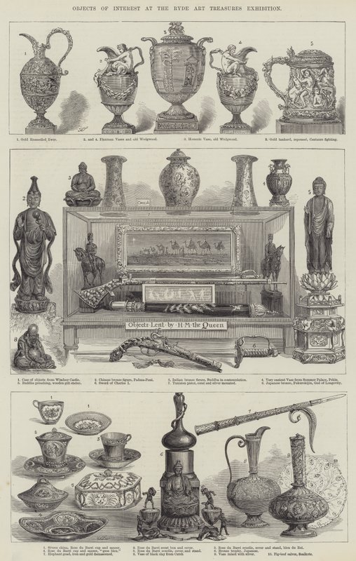 Objects of Interest at the Ryde Art Treasures Exhibition by English School