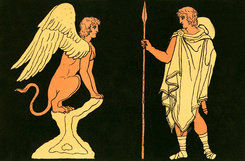 Oedipus and the Sphinx by English School