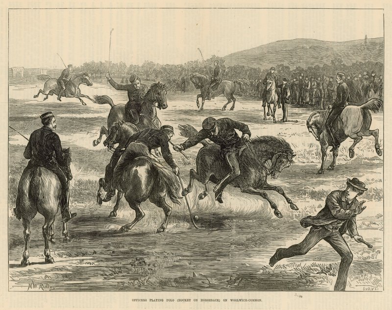 Officers Playing Polo on Woolwich Common by English School