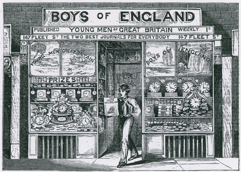 Offices of Edwin J Brett, publisher of Boys of England by English School