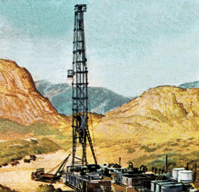 Oil Drilling Rig by English School
