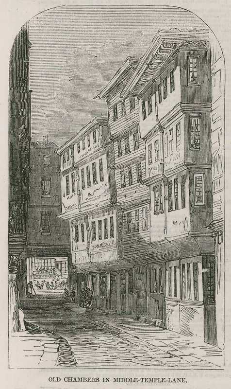 Old Chambers in Middle Temple Lane by English School