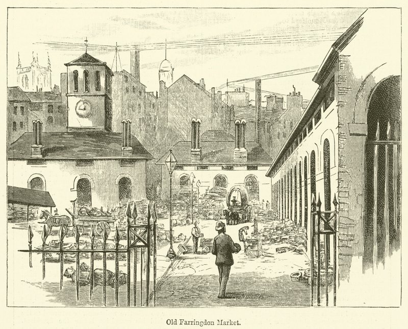 Old Farringdon Market by English School