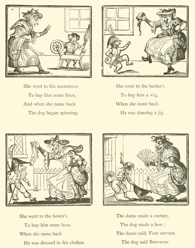 Old Mother Hubbard And Her Dog by English School