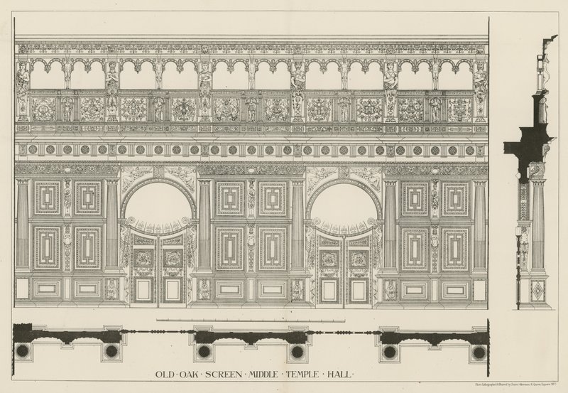 Old Oak Screen by English School