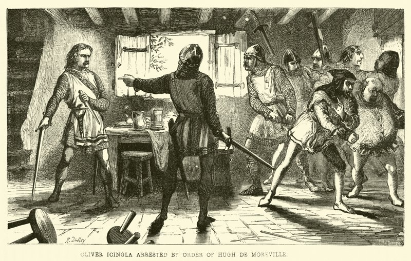 Oliver Icingla Arrested by Order of Hugh de Moreville by English School