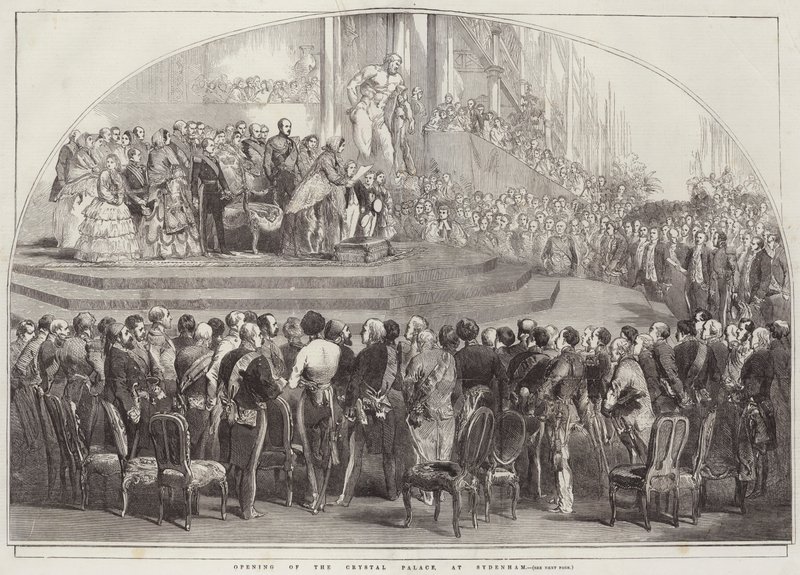 Opening of the Crystal Palace, at Sydenham by English School