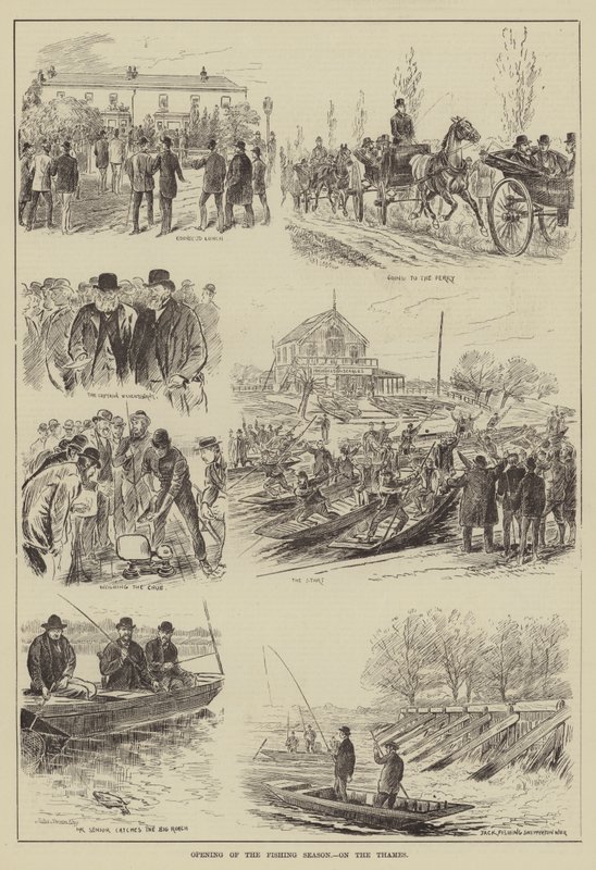 Opening of the Fishing Season on the Thames by English School