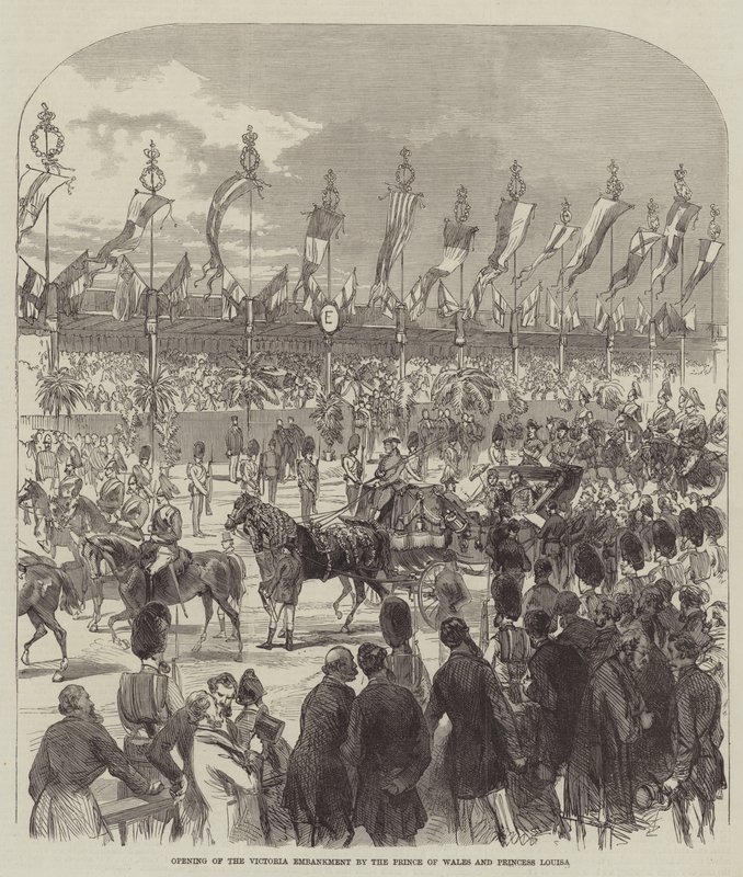 Opening of the Victoria Embankment by the Prince of Wales and Princess Louisa by English School