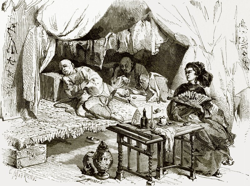 Opium Smokers by English School