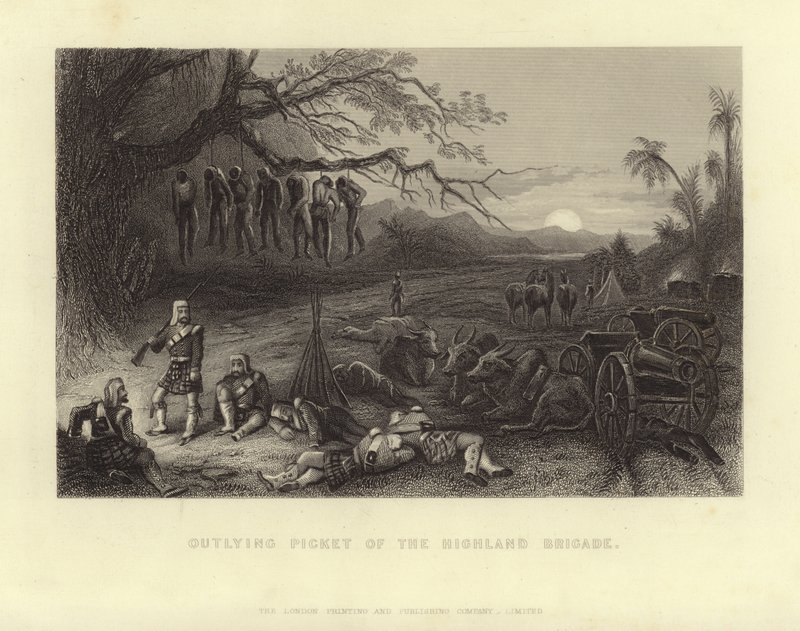 Outlying Picket of the Highland Brigade by English School