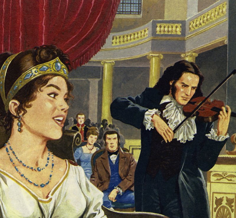 Paganini became court conductor at Lucca and composed the sonata Napoleon by English School