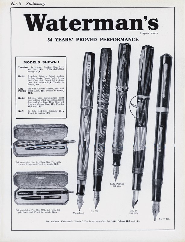Page from Army and Navy Stores Catalogue by English School