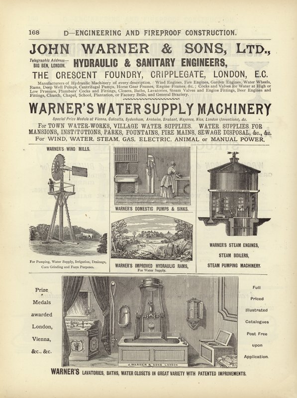Page from The Architects, Surveyors and Engineers Compendium 1892 by English School