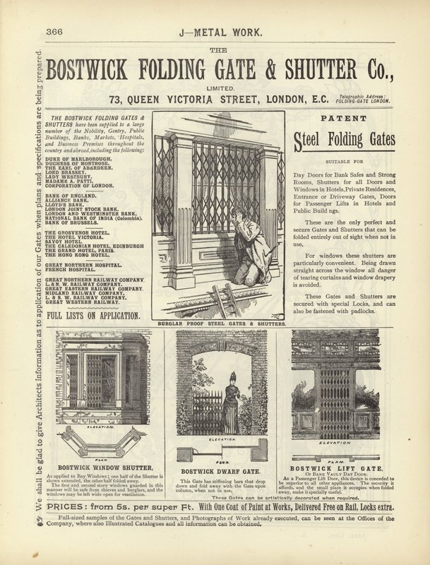 Page from The Architects, Surveyors and Engineers Compendium 1892 by English School