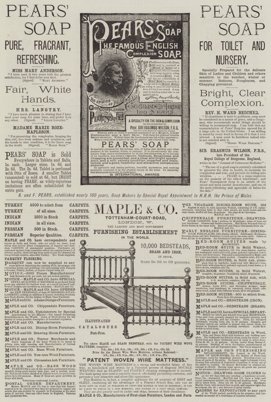 Page of Advertisements by English School