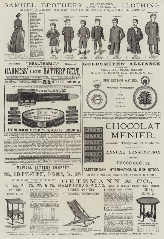 Page of Advertisements by English School