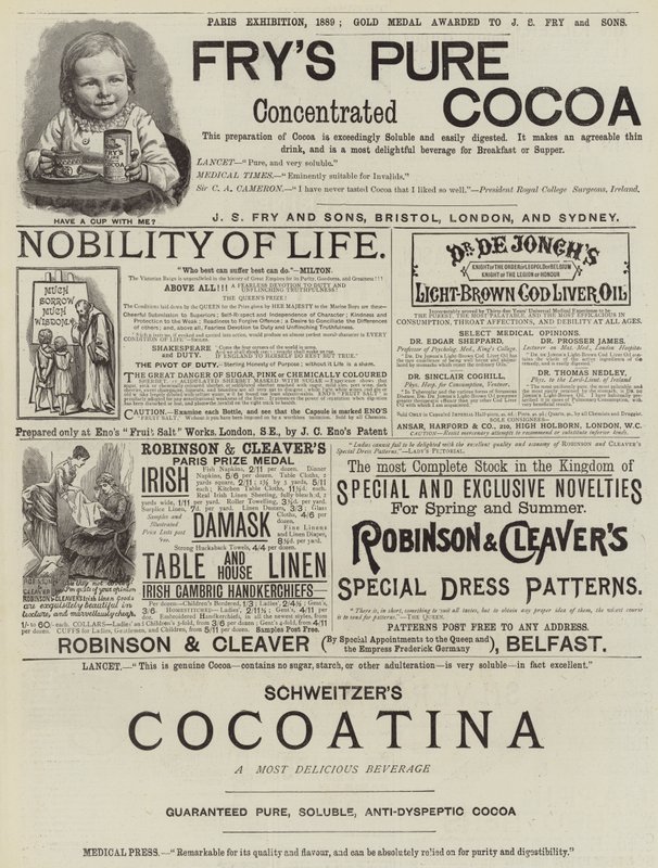Page of Advertisements by English School