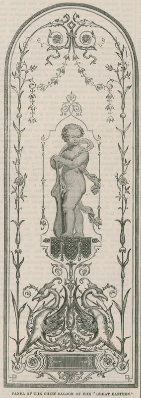 Panel of the Chief Saloon of the Great Eastern by English School
