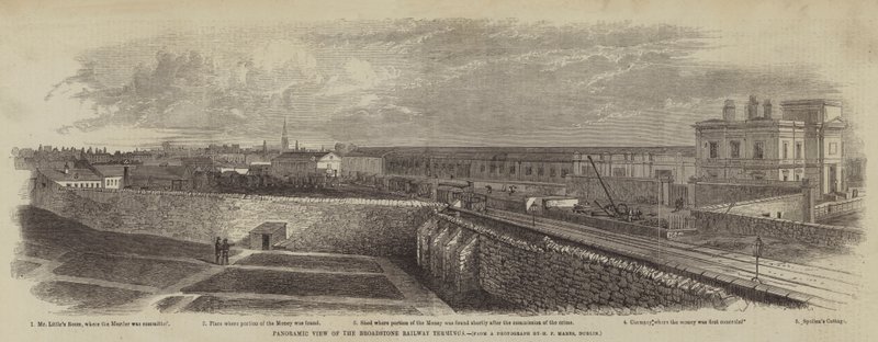 Panoramic View of the Broadstone Railway Terminus by English School