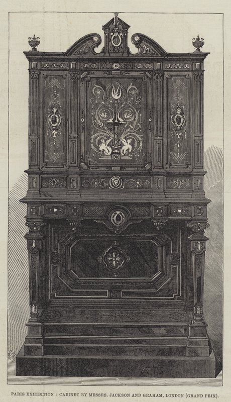 Paris Exhibition, Cabinet by Messers Jackson and Graham, London, Grand Prix by English School