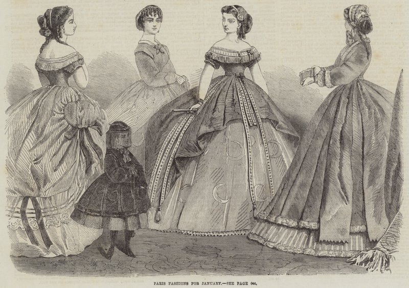 Paris Fashions for January by English School