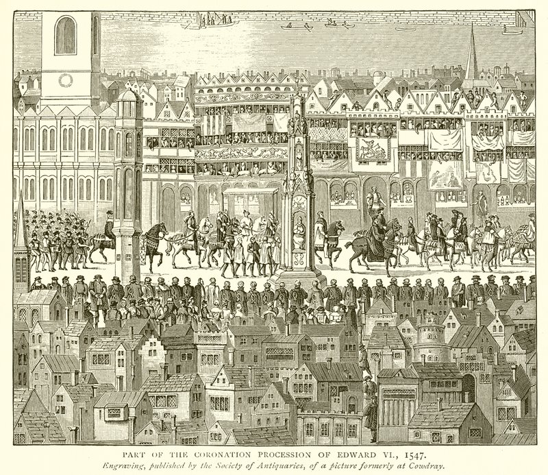 Part of the Coronation Procession of Edward VI, 1547 by English School