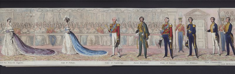 Part of the panorama of the marriage of Queen Victoria, c.1840 by English School
