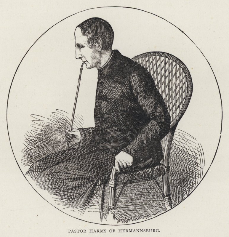 Pastor Harms of Hermannsburg (engraving) by English School