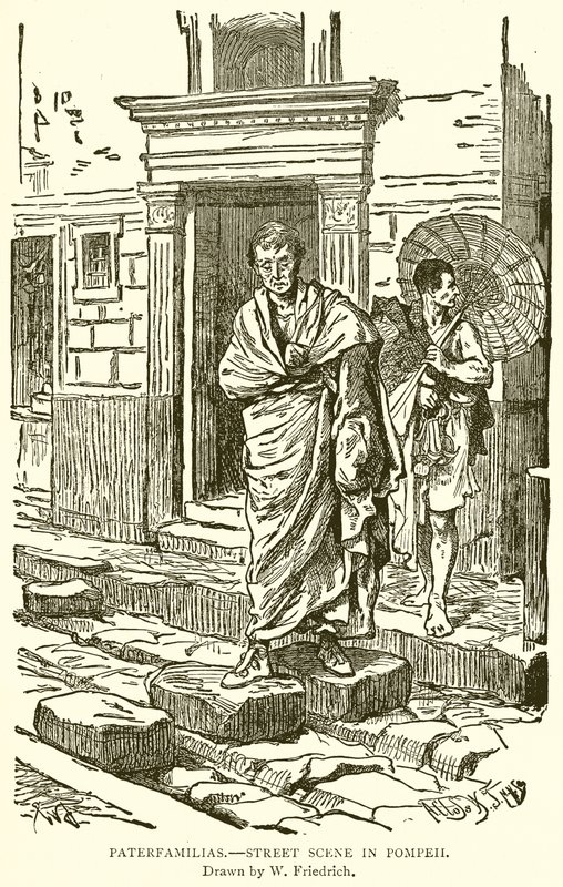 Paterfamilias (Street Scene in Pompeii) by English School