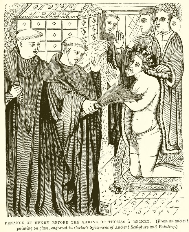 Penance of Henry before the Shrine of Thomas a Becket by English School