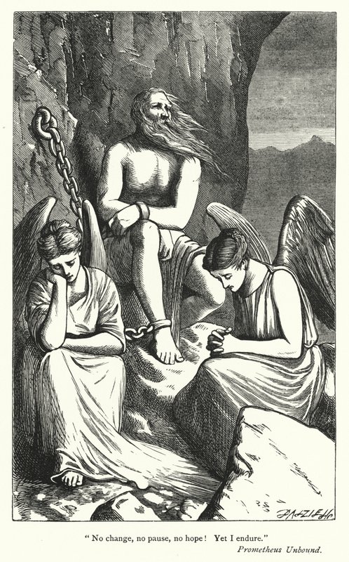 Percy Bysshe Shelley: Illustration for Prometheus Unbound by English School