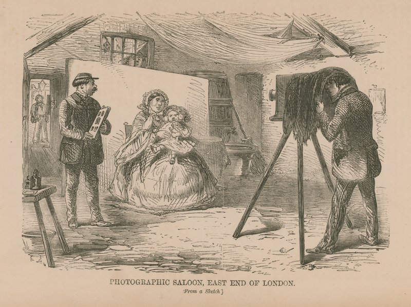 Photographic Saloon in the East End of London by English School