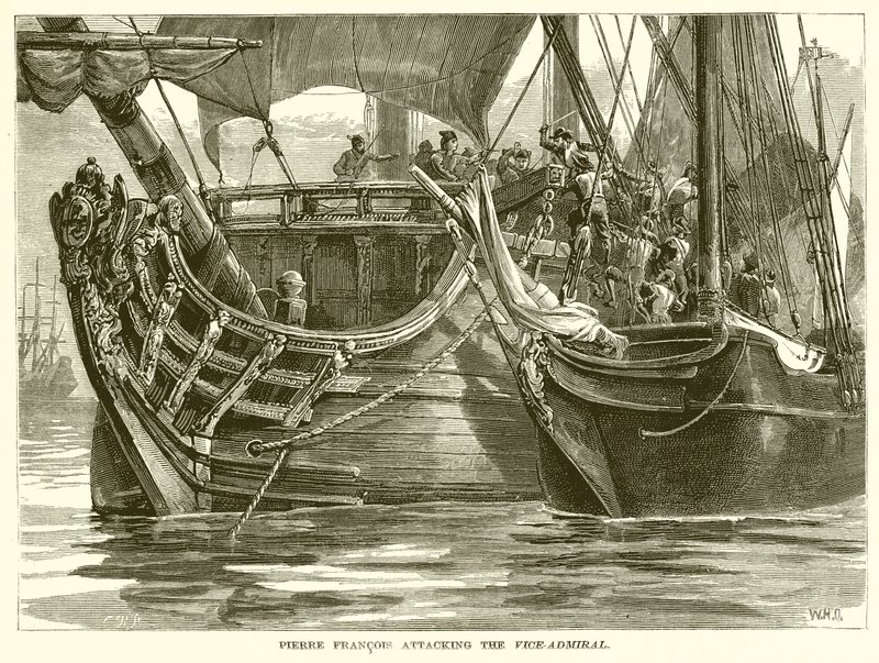 Pierre Francois Attacking the Vice-Admiral by English School