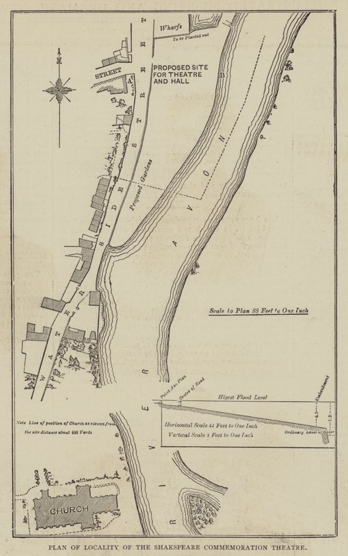 Plan of Locality of the Shakespeare Commemoration Theatre by English School