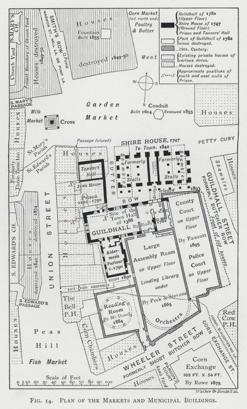 Plan of the Markets and Municipal Buildings by English School