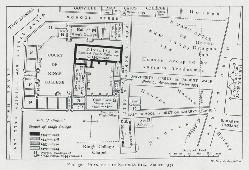 Plan of the Schools, about 1575 by English School