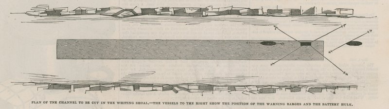 Plan of the Channel to be Cut in the Whiting Shoal by English School