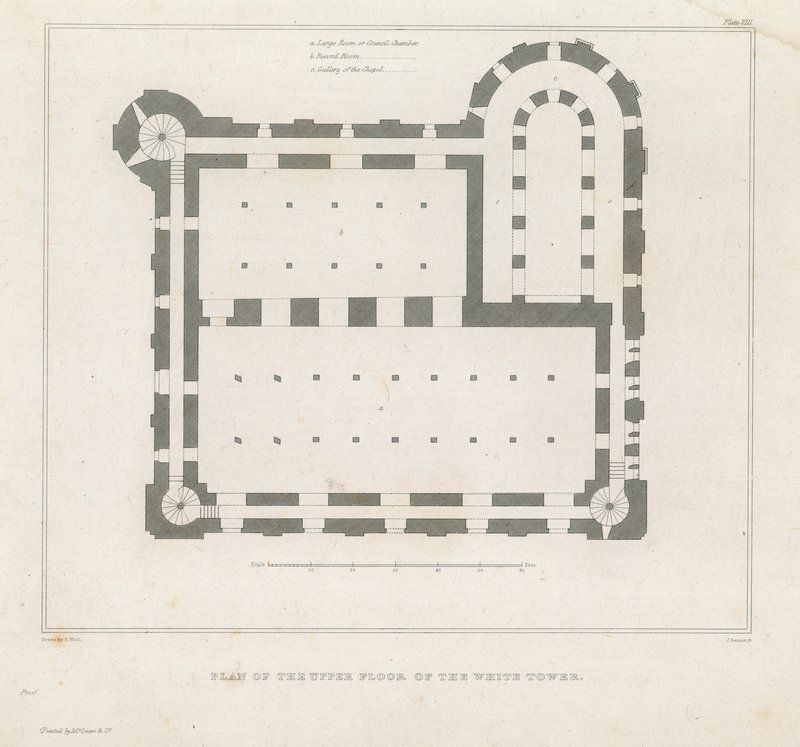 Plan of the Upper Floor of the White Tower by English School