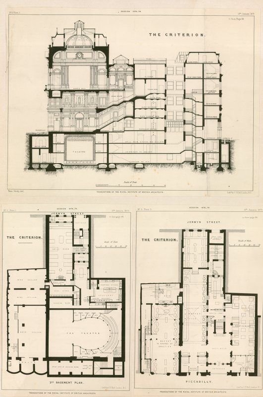 Plans of The Criterion Theatre by English School