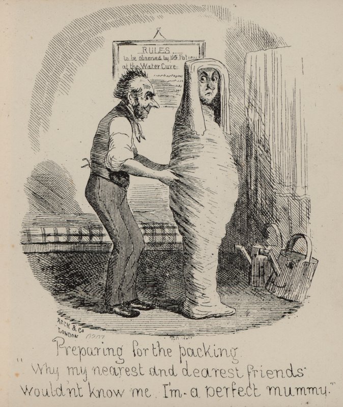 Pleasures of the Water Cure, Preparing for the Packing by English School